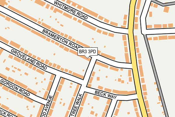 BR3 3PD map - OS OpenMap – Local (Ordnance Survey)