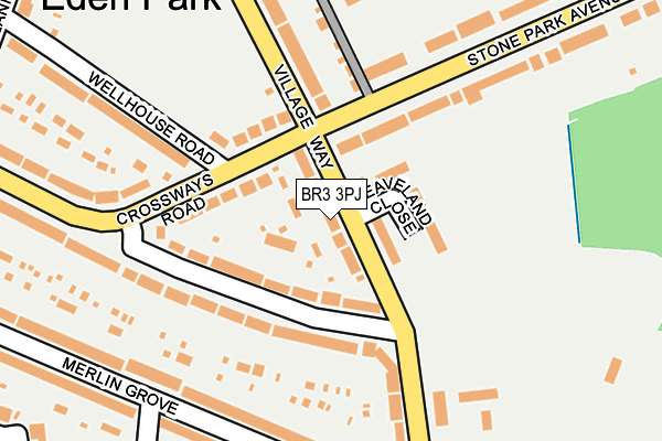 BR3 3PJ map - OS OpenMap – Local (Ordnance Survey)