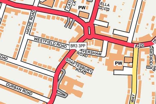 Map of THE VW ENGINE COMPANY LIMITED at local scale