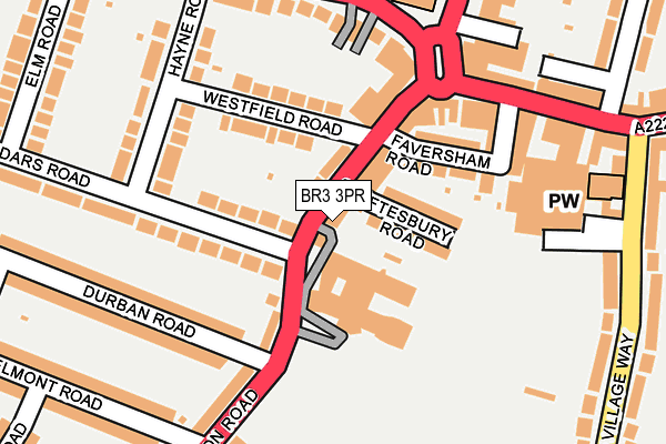 BR3 3PR map - OS OpenMap – Local (Ordnance Survey)