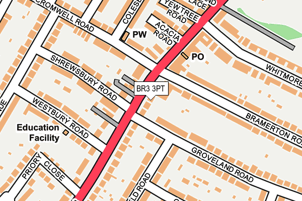 BR3 3PT map - OS OpenMap – Local (Ordnance Survey)