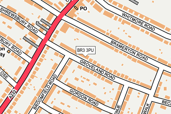 BR3 3PU map - OS OpenMap – Local (Ordnance Survey)