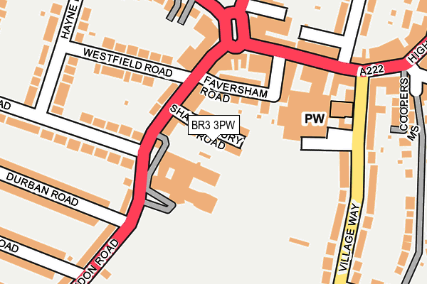 BR3 3PW map - OS OpenMap – Local (Ordnance Survey)