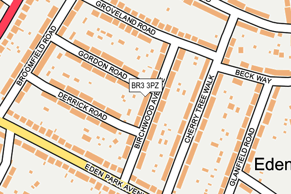 BR3 3PZ map - OS OpenMap – Local (Ordnance Survey)