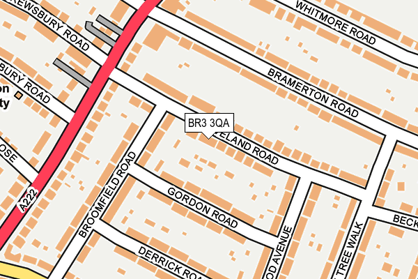 BR3 3QA map - OS OpenMap – Local (Ordnance Survey)