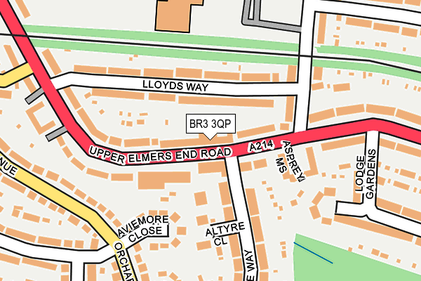 BR3 3QP map - OS OpenMap – Local (Ordnance Survey)