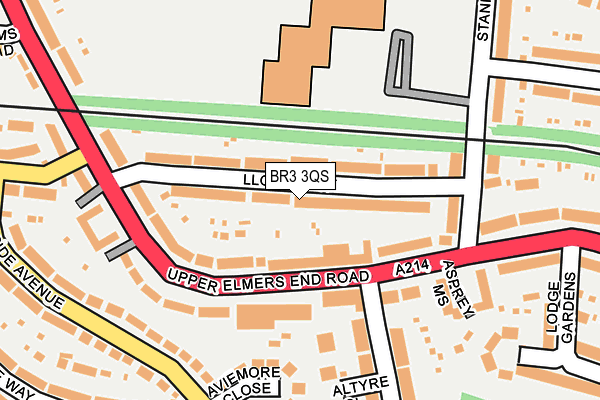 BR3 3QS map - OS OpenMap – Local (Ordnance Survey)
