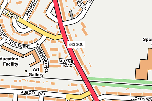 BR3 3QU map - OS OpenMap – Local (Ordnance Survey)