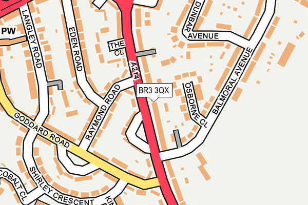 BR3 3QX map - OS OpenMap – Local (Ordnance Survey)