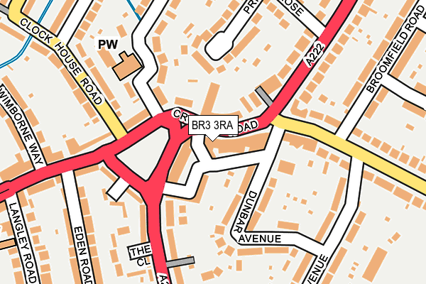 BR3 3RA map - OS OpenMap – Local (Ordnance Survey)