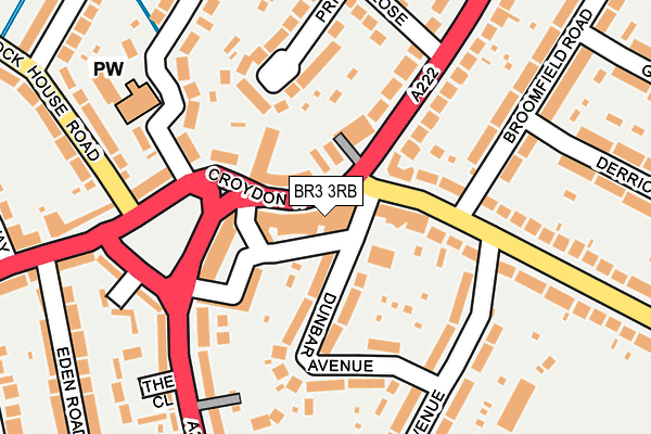 BR3 3RB map - OS OpenMap – Local (Ordnance Survey)