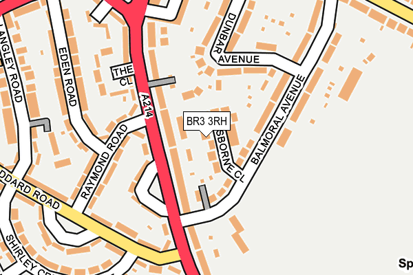 BR3 3RH map - OS OpenMap – Local (Ordnance Survey)