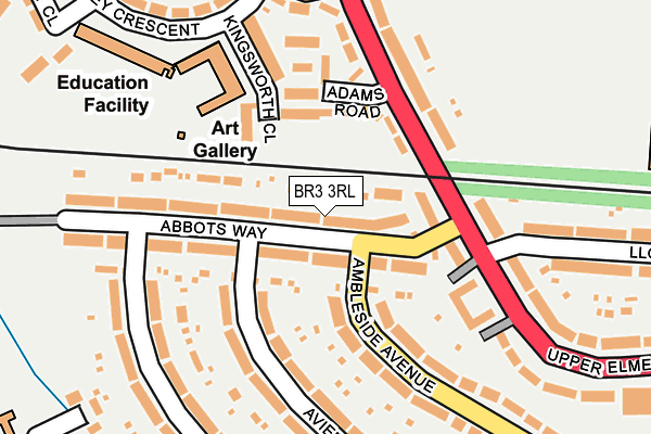 BR3 3RL map - OS OpenMap – Local (Ordnance Survey)