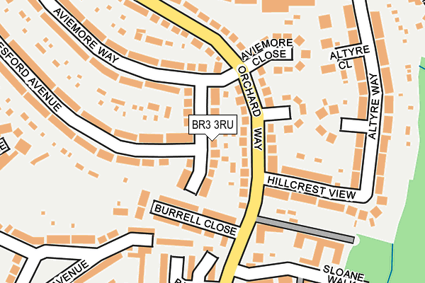 BR3 3RU map - OS OpenMap – Local (Ordnance Survey)