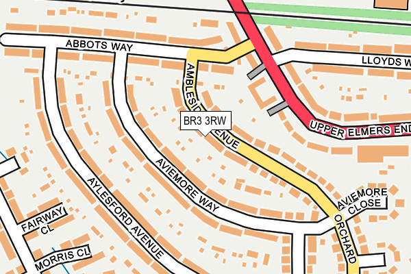 BR3 3RW map - OS OpenMap – Local (Ordnance Survey)
