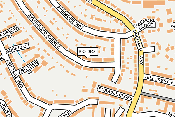 BR3 3RX map - OS OpenMap – Local (Ordnance Survey)