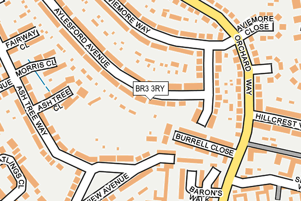 BR3 3RY map - OS OpenMap – Local (Ordnance Survey)