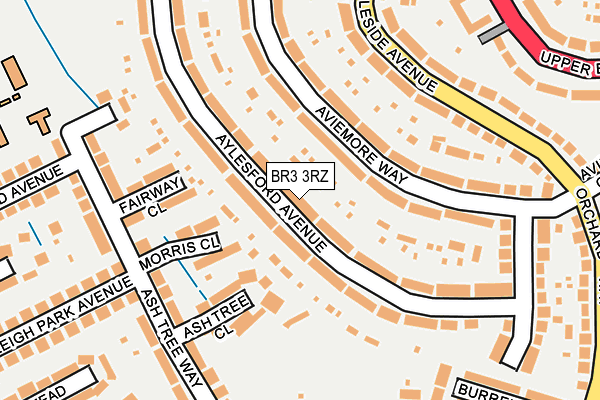 BR3 3RZ map - OS OpenMap – Local (Ordnance Survey)