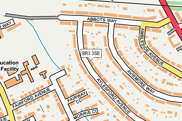 BR3 3SB map - OS OpenMap – Local (Ordnance Survey)