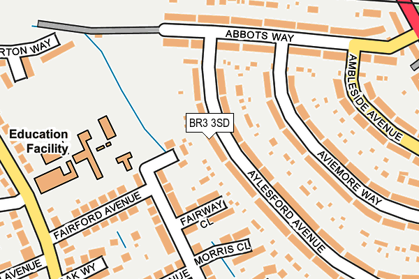 BR3 3SD map - OS OpenMap – Local (Ordnance Survey)