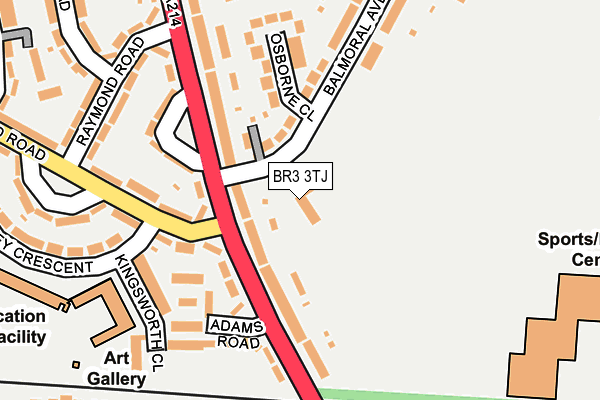 BR3 3TJ map - OS OpenMap – Local (Ordnance Survey)