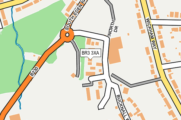 BR3 3XA map - OS OpenMap – Local (Ordnance Survey)