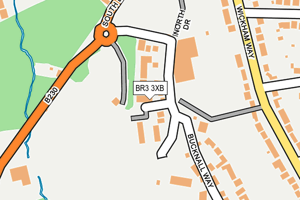 BR3 3XB map - OS OpenMap – Local (Ordnance Survey)