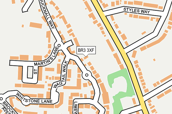 BR3 3XF map - OS OpenMap – Local (Ordnance Survey)