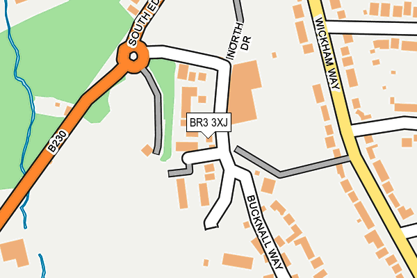 BR3 3XJ map - OS OpenMap – Local (Ordnance Survey)