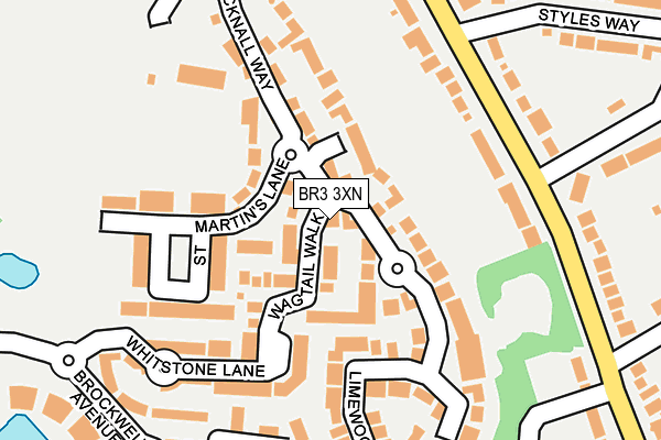 BR3 3XN map - OS OpenMap – Local (Ordnance Survey)