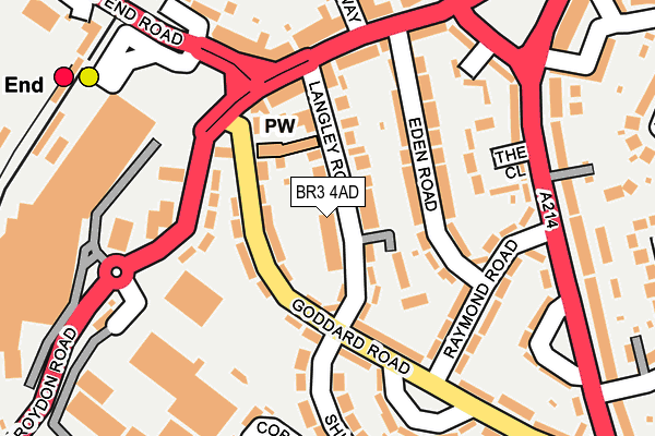 BR3 4AD map - OS OpenMap – Local (Ordnance Survey)