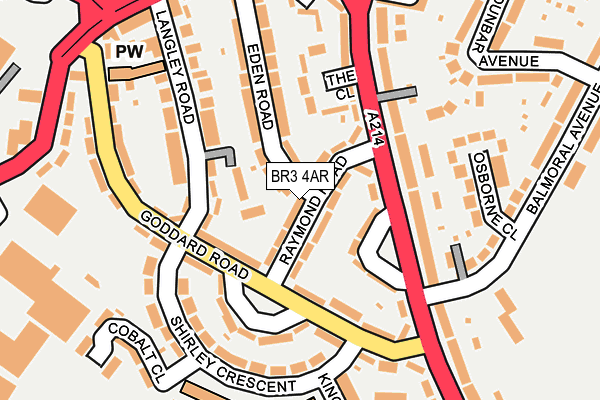 BR3 4AR map - OS OpenMap – Local (Ordnance Survey)