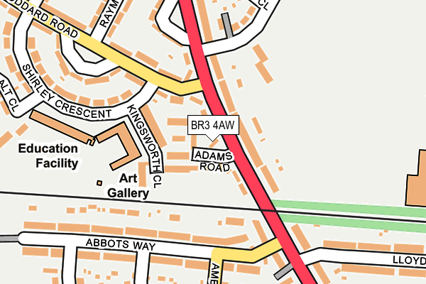 BR3 4AW map - OS OpenMap – Local (Ordnance Survey)