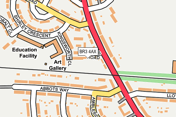 BR3 4AX map - OS OpenMap – Local (Ordnance Survey)