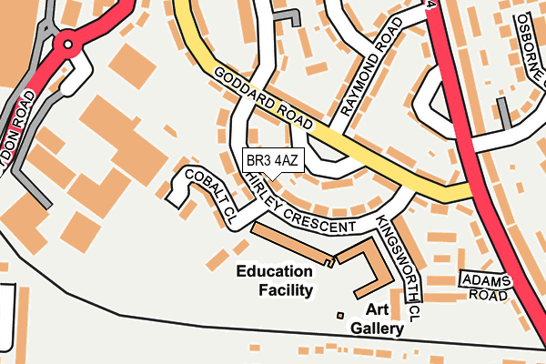 BR3 4AZ map - OS OpenMap – Local (Ordnance Survey)