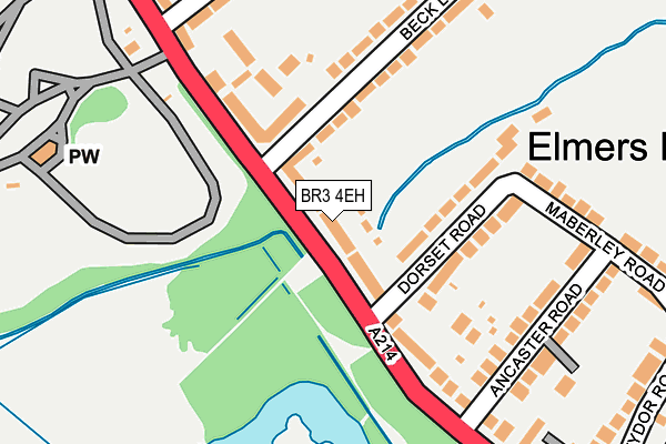 BR3 4EH map - OS OpenMap – Local (Ordnance Survey)