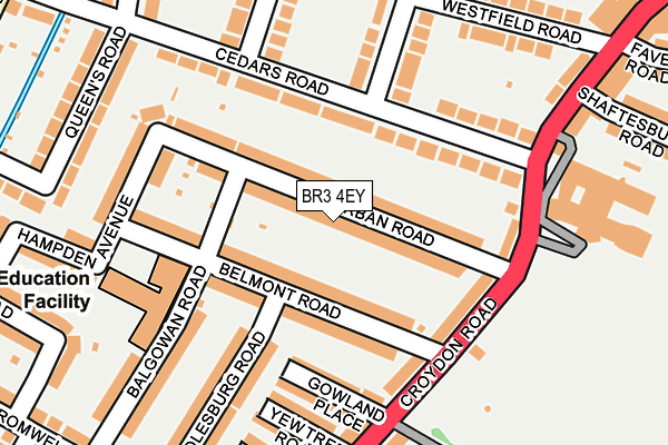 BR3 4EY map - OS OpenMap – Local (Ordnance Survey)