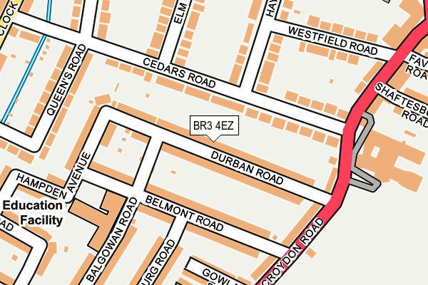 BR3 4EZ map - OS OpenMap – Local (Ordnance Survey)