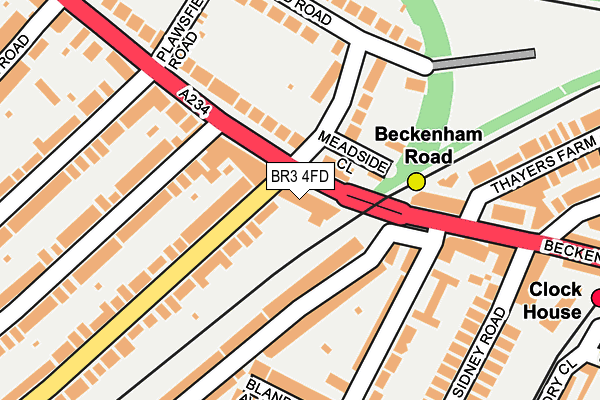 BR3 4FD map - OS OpenMap – Local (Ordnance Survey)