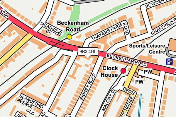 BR3 4GL map - OS OpenMap – Local (Ordnance Survey)