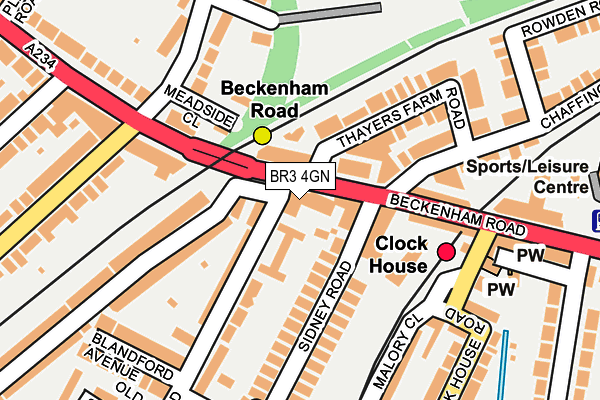 BR3 4GN map - OS OpenMap – Local (Ordnance Survey)