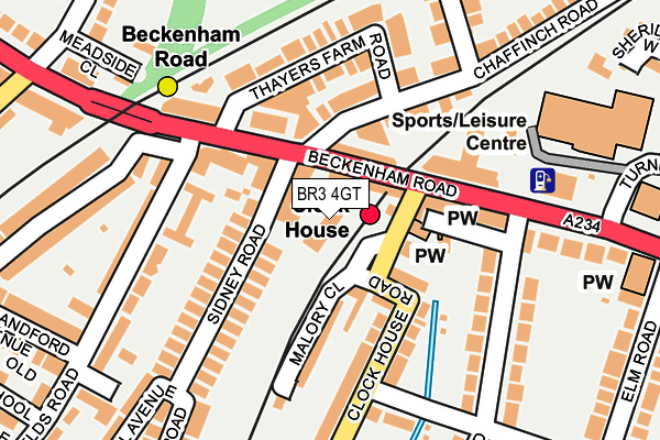 BR3 4GT map - OS OpenMap – Local (Ordnance Survey)