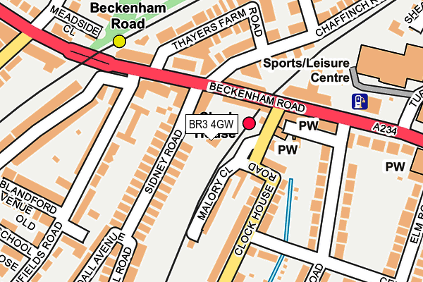 BR3 4GW map - OS OpenMap – Local (Ordnance Survey)