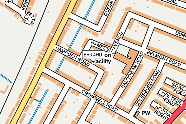 BR3 4HD map - OS OpenMap – Local (Ordnance Survey)