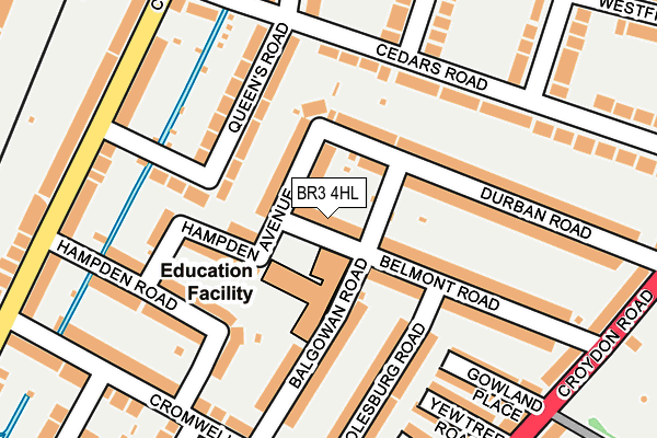 BR3 4HL map - OS OpenMap – Local (Ordnance Survey)
