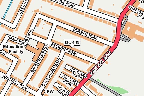 BR3 4HN map - OS OpenMap – Local (Ordnance Survey)