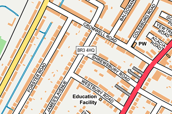 BR3 4HQ map - OS OpenMap – Local (Ordnance Survey)