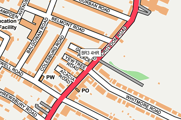 BR3 4HR map - OS OpenMap – Local (Ordnance Survey)