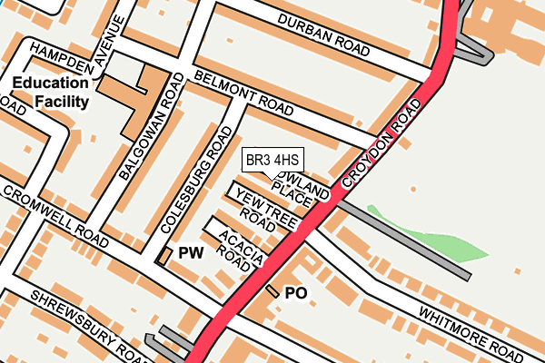 BR3 4HS map - OS OpenMap – Local (Ordnance Survey)