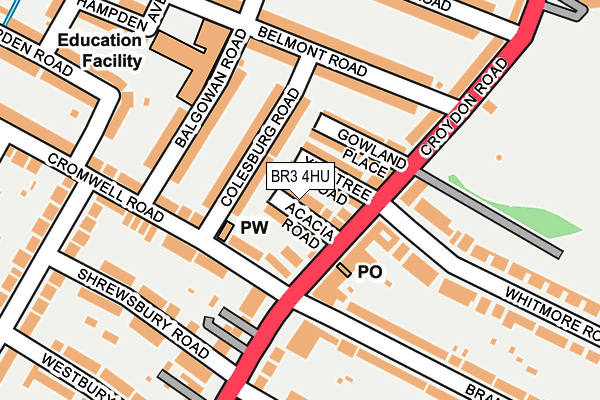 BR3 4HU map - OS OpenMap – Local (Ordnance Survey)